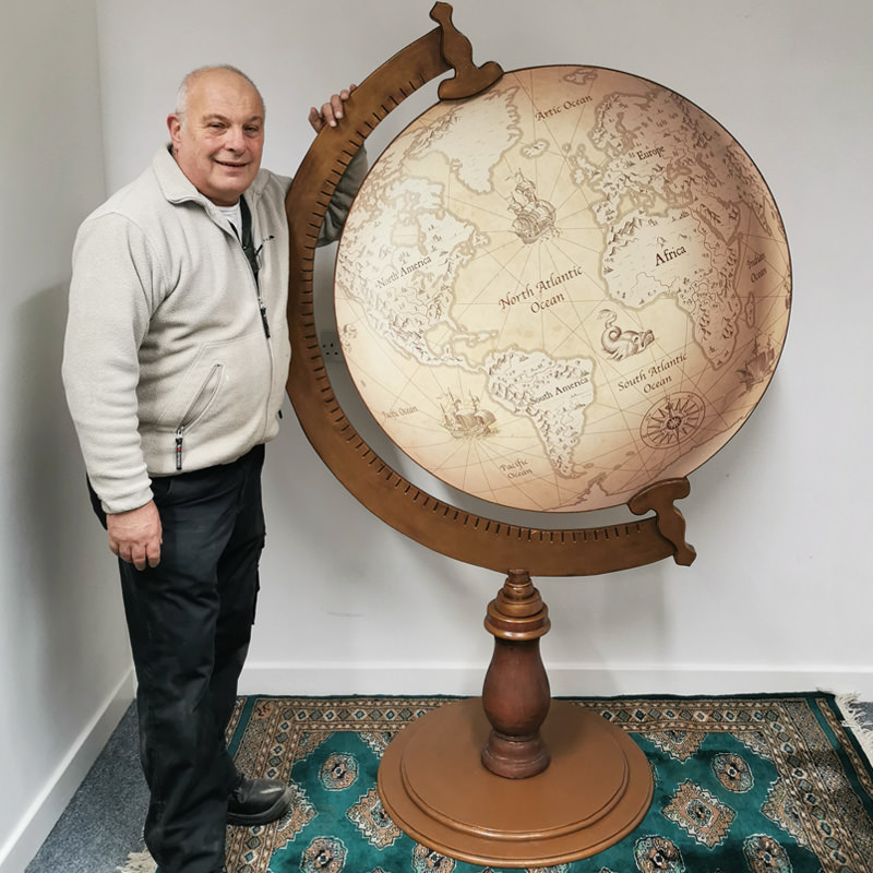 FOR SALE Giant 2D Wooden Vintage Globe